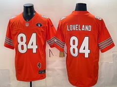 NFL Chicago Bears 3rd Generation Orange #84 Jersey（logo 2）-0840