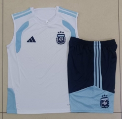 26-27 Argentina White Thailand Vest Soccer Tracksuit -815