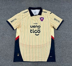 (s-4xl)2025-26 Cerro Porteño Away Yellow Thailand Soccer Jersey AAA-512