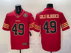 San Francisco 49ers #49 Red NFL Jersey (Logo 4) - 0840