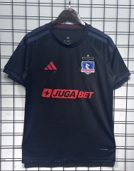 (S-4XL) 26-27 Colo-Colo Black Thailand Soccer Jersey AAA(different collar)-2483