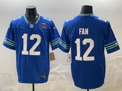 NFL Retro Version 3rd Generation Seattle Seahawks Blue #12 （Logo 2 ）Jersey-0840