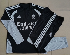 26-27 Real Madrid Black Thailand Soccer Tracksuit-815