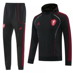 2026-27 Liverpool Black Thailand Soccer Tracksuit Uniform With Hat-LH