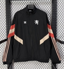 (s-3xl)26-27 Manchester United Black Thailand Soccer Trench Coat-0485