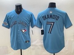 MLB Toronto Blue Jays Blue#7 Jersey（logo6）-0840