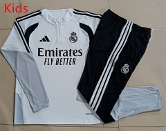 2026-27 Real Madrid White Kids/Youth Soccer Tracksuit-815