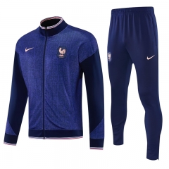 26-27 France Blue Purple Thailand Soccer Jacket Uniform-4627