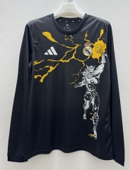 （s-4xl）2026-27 Real Madrid Black White LS Thailand Soccer Jersey AAA-9268