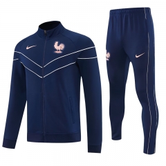 26-27 France Blue Thailand Soccer Jacket Uniform-4627