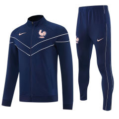 26-27 France Blue Thailand Soccer Jacket Uniform-4627
