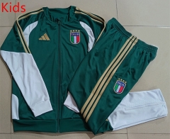 2026-27 Italy Green Kids/Youth Soccer Jacket Uniform-815