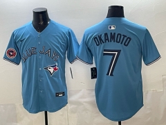 MLB Toronto Blue Jays Blue#7 Jersey（logo 2）-0840