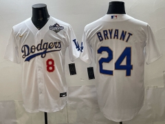 Los Angeles Dodgers #24  White MLB Jersey - 0840