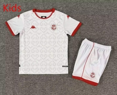 2026-27 Tunisia Away White Kid/Youth Soccer Uniform-4714