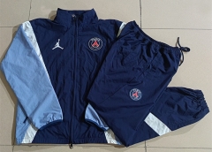 2025-26 Jordan Paris SG Royal Blue Thailand Soccer Trench Coats uniform -815