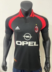 Retro Version 00-01 AC Milan Away Black&Red Thailand Soccer Jersey AAA-0871