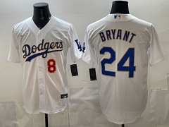 Los Angeles Dodgers #24  White MLB Jersey(logo3) - 0840