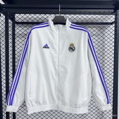 (s-3xl)26-27 Real Madrid White&Purple Thailand Trench Coat-8430