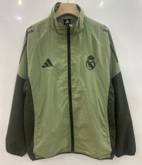 25-26 Real Madrid Green Thailand Trench Coat-0255