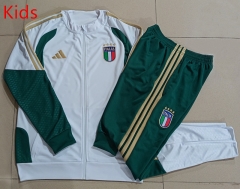 2026-27 Italy White Kids/Youth Soccer Jacket Uniform-815