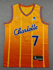 2026 City Version Charlotte Hornets Orange&Yellow #7  NBA Jersey-311