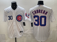 New MLB Chicago Cubs White #30 Jersey（logo 2）-0840