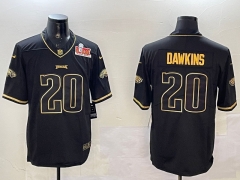 NFL Philadelphia Eagles Retro Black #20  Jersey（logo2）-0840