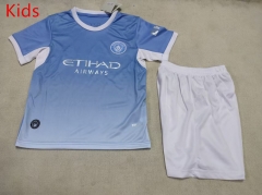 2026-27 Manchester City Home Blue Kid/Youth Soccer Uniform-507
