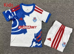 2026-27 Universidad de Chile Away Blue&White Kids/Youth Soccer Uniform-7809