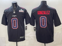 NFL New England Patriots Fashion Version Black #0 Jersey（logo1）-0840