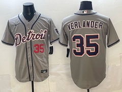 New MLB Detroit Tigers Grey #35  Jersey(logo2)-0840