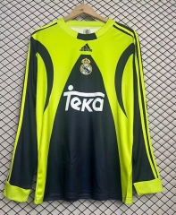 Retro Version 99-00 Real Madrid Goalkeeper fluorescent green  LS Thailand Soccer Jersey AAA-2044