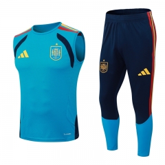 2026-27 Spain Blue Vest Thailand Soccer Tracksuit-9926