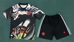 26-27 Manchester United  Black Thailand Soccer Uniform-6748