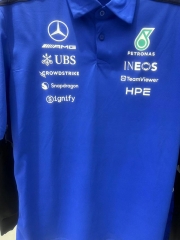 （s-5xl）2026 Formula one Mercedes Blue Formula One Racing Suit（collar）
