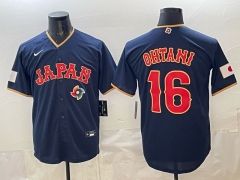 MLB 2026 World cup Japan Royal Blue #16 Jersey（logo5）-0840