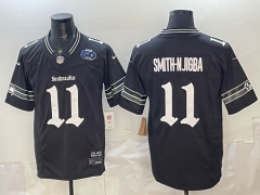 NFL  Seattle Seahawks 7th Black #11 Jersey（logo2）-0840
