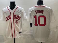 MLB Boston Red Sox White #10 Jersey-0840