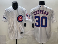 New MLB Chicago Cubs White #30 Jersey（logo 5）-0840