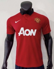 Retro Version 13-14 Manchester United Home Red Thailand Soccer Jersey-0871