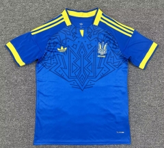 (S-4XL)26-27 Ukraine Away Blue Thailand Soccer Jersey AAA-8025