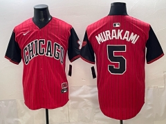 New MLB Chicago White Sox City version Red #5  Jersey-0840