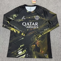 26-27 Paris Black LS Thailand Soccer Jersey AAA-422