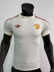 26-27 Manchester United White Thailand Soccer Soccer T-shirt-5493