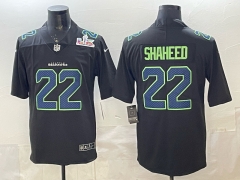 NFL  Seattle Seahawks Fashion Version Black #22Jersey(logo4）-0840