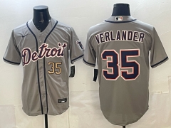 New MLB Detroit Tigers Grey #35  Jersey(logo4)-0840