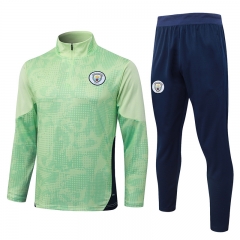25-26 Manchester City Light Green Inkjet Thailand Soccer Tracksuit Uniform-815