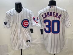 New MLB Chicago Cubs White #30 Jersey（logo 6）-0840