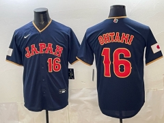 MLB 2026 World cup Japan Royal Blue #16 Jersey（logo3）-0840